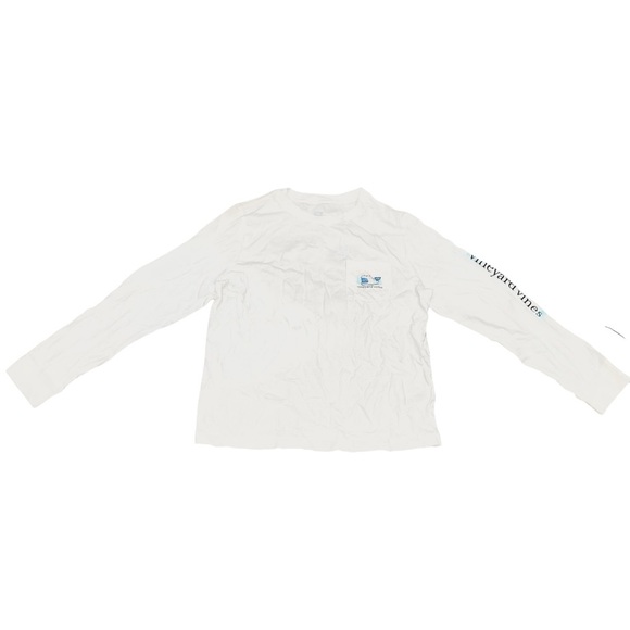 Vineyard Vines White Long Sleeve Tee with Yeti - Picture 1 of 3